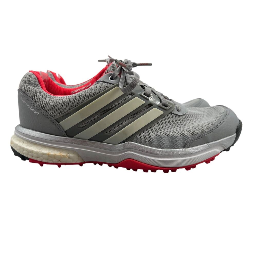 Adidas Womens 7 Golf Shoe Grey Adiwear Traxion Athletic Lightweight Mesh Sneaker